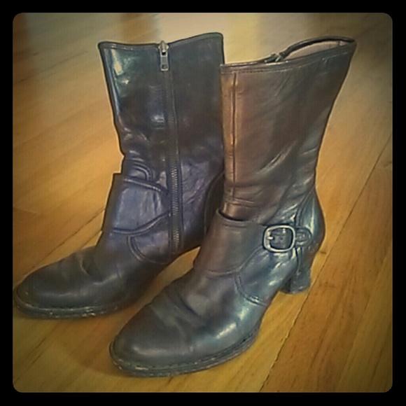 Black leather Born boots! - Picture 2 of 6